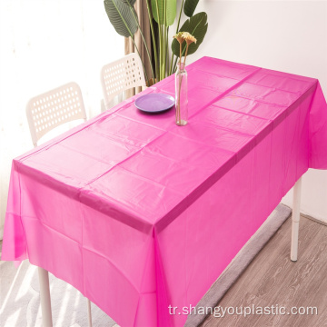 Düz renk özel plastik masa örtüsü